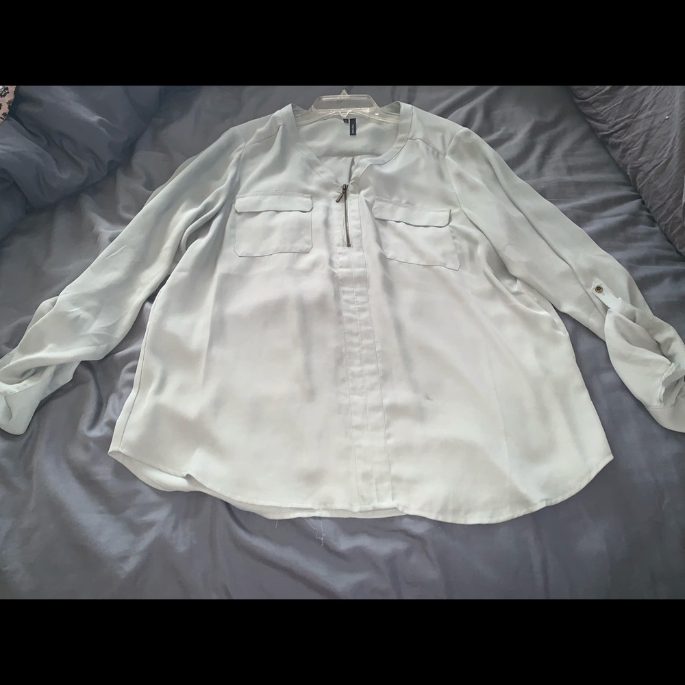 3/4 sleeve green top